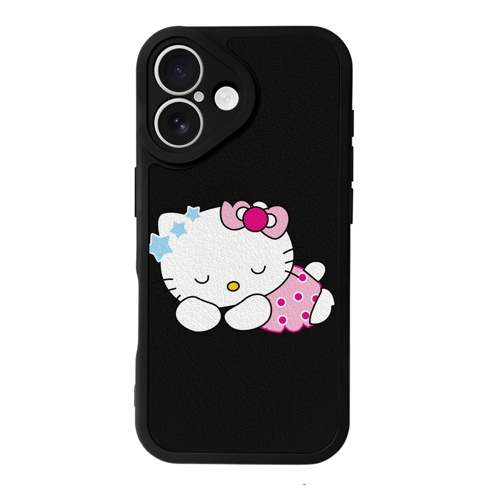 （画像用） Hello Kitty ハローキティ 【iPhone 16シリーズ対応】シリコンスマホケース（レザー調） 材質：シリコン